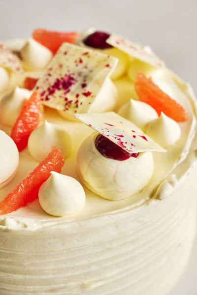 Framboisier au chocolat blanc et caramel salé