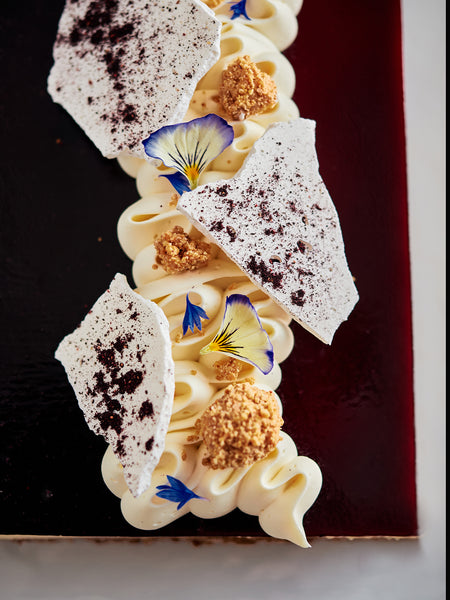 Gâteau au fromage, bleuets et mélilot