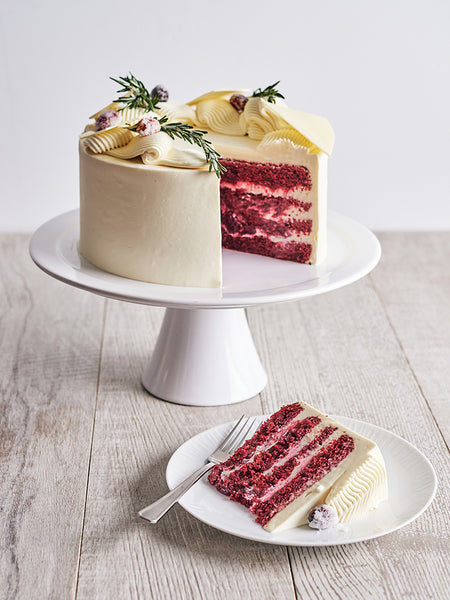 Gâteau Red Velvet à la canneberge et à la framboise