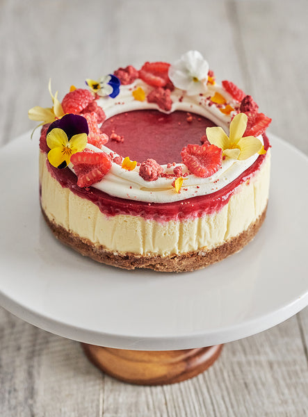 Gâteau au fromage et aux framboises