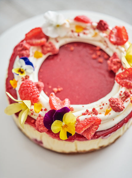 Gâteau au fromage et aux framboises