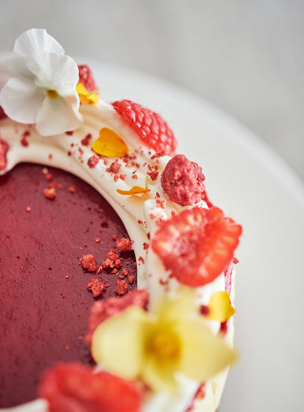 Gâteau au fromage et aux framboises